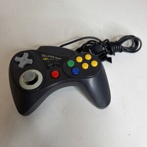InterAct Super Pad 64 Plus Black - N64 Controller P-300 Vintage
